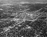 Link to Image Titled: Aerial view looking northeast toward downtown Wichita