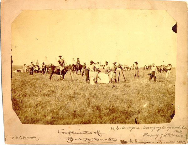 Description: U.S. Surveyors surveying Sedgwick County, Kansas.