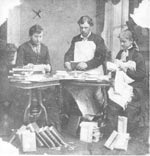 Link to Image Titled: Library Workers Preparing Books