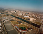 Link to Image Titled: Lawrence-Dumont Stadium and Downtown